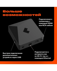 Купить Смарт-приставка Wink SWITRON-i12A 2/8 черный  в E-mobi