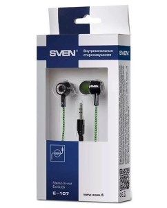 Купить Наушники Sven E-107 Black/Green  в E-mobi