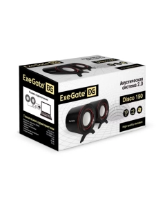 Купить Колонки компьютерные ExeGate Disco 150 Black (EX287051RUS)  в E-mobi