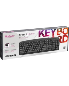 Купить Проводная клавиатура Defender Office HB-910 Black (45910)  в E-mobi