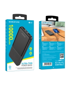 Купить Внешний аккумулятор 10000mAh Borofone BJ33 2USB 2.0A Black  в E-mobi