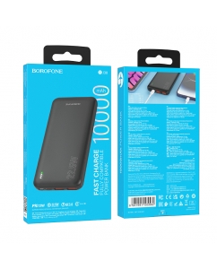 Купить Внешний аккумулятор Borofone BJ38 10000mAh 2USB+Type-C 3.0A PD 20W+QC3.0 Black  в E-mobi