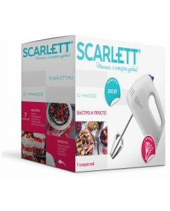 Купить Миксер Scarlett SC-HM40S03 белый  в E-mobi