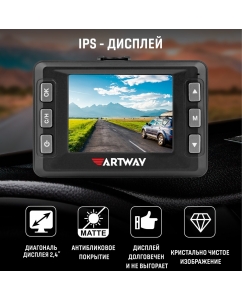 Купить Видеорегистратор Artway MD-105 GPS, Super HD, Signature  в E-mobi