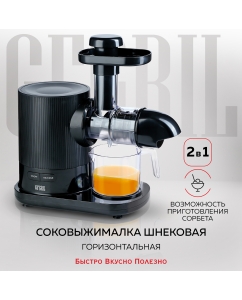 Купить Соковыжималка шнековая GFGRIL GF-J20 черный в E-mobi