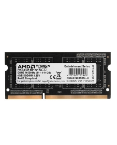 Купить Оперативная память AMD 4Gb DDR-III 1600MHz SO-DIMM (R534G1601S1SL-U) в E-mobi