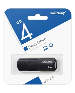 Купить Флэш диск SmartBuy 4GB CLUE Black (SB4GBCLU-K) в E-mobi