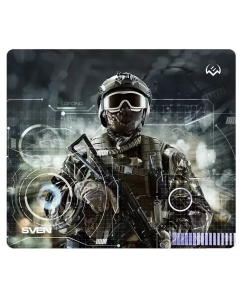 Купить Коврик для мыши Sven MP-G01S Soldier игровой, ткань и резина в E-mobi