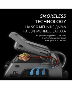 Купить Гриль Polaris PGP 3010 SMOKELESS серый  в E-mobi