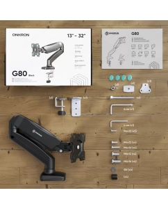 Купить Кронштейн для монитора 13&quot;-32&quot; ONKRON G80 настольный, черный  в E-mobi