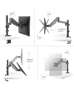 Купить Кронштейн для монитора 13&quot;-34&quot; ONKRON G70 настольный, чёрный  в E-mobi