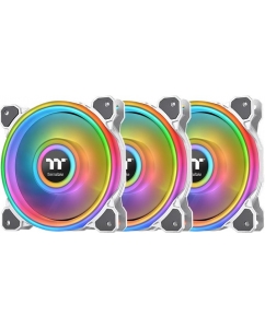 Купить Корпусной вентилятор Thermaltake Riing Quad 12 RGB White 3-pack (CL-F100-PL12SW-A) в E-mobi