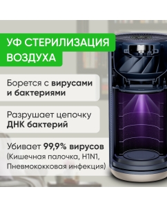 Купить Воздухоочиститель Smartmi Air Purifier 2 синий  в E-mobi