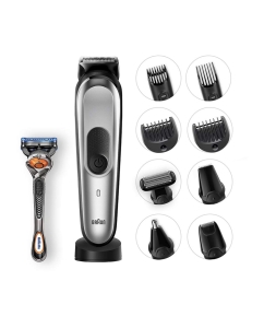 Купить Триммер Braun MGK 7920TS + бритва Gillette серебристый, черный в E-mobi