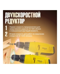 Купить Cетевая дрель-шуруповерт MOLOT MDR10130019  в E-mobi