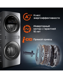 Купить Стиральная машина Hiberg i-DD 107 - 612 Sd серый  в E-mobi