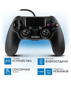 Купить Геймпад Sven GC-400 для Playstation 3/Playstation 4 Black  в E-mobi