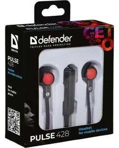 Купить Наушники Defender Pulse 428 Red/Black  в E-mobi