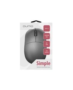 Купить Проводная мышь QUMO Simple M92 серый (42233)  в E-mobi