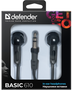 Купить Наушники Defender Basic 610 Black  в E-mobi