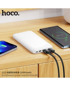 Купить Внешний аккумулятор 10000mAh Hoco J123 2USB 2.0A Li-pol с LED дисплеем White  в E-mobi