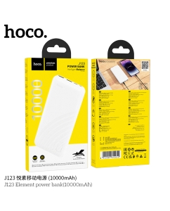 Купить Внешний аккумулятор 10000mAh Hoco J123 2USB 2.0A Li-pol с LED дисплеем White  в E-mobi