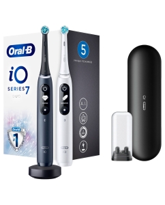 Купить Набор электрических зубных щёток Oral-B iO Series 7 Duo, чёрный, белый в E-mobi