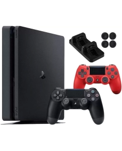 Купить Игровая приставка Sony PlayStation 4 Slim (1TB) (CUH-2208B) + 2-й геймпад+станция+накладки  в E-mobi